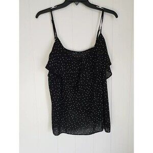 Asos Shirt Top Womens Size 12 Black White Strappy Ruffle Open Back Beach